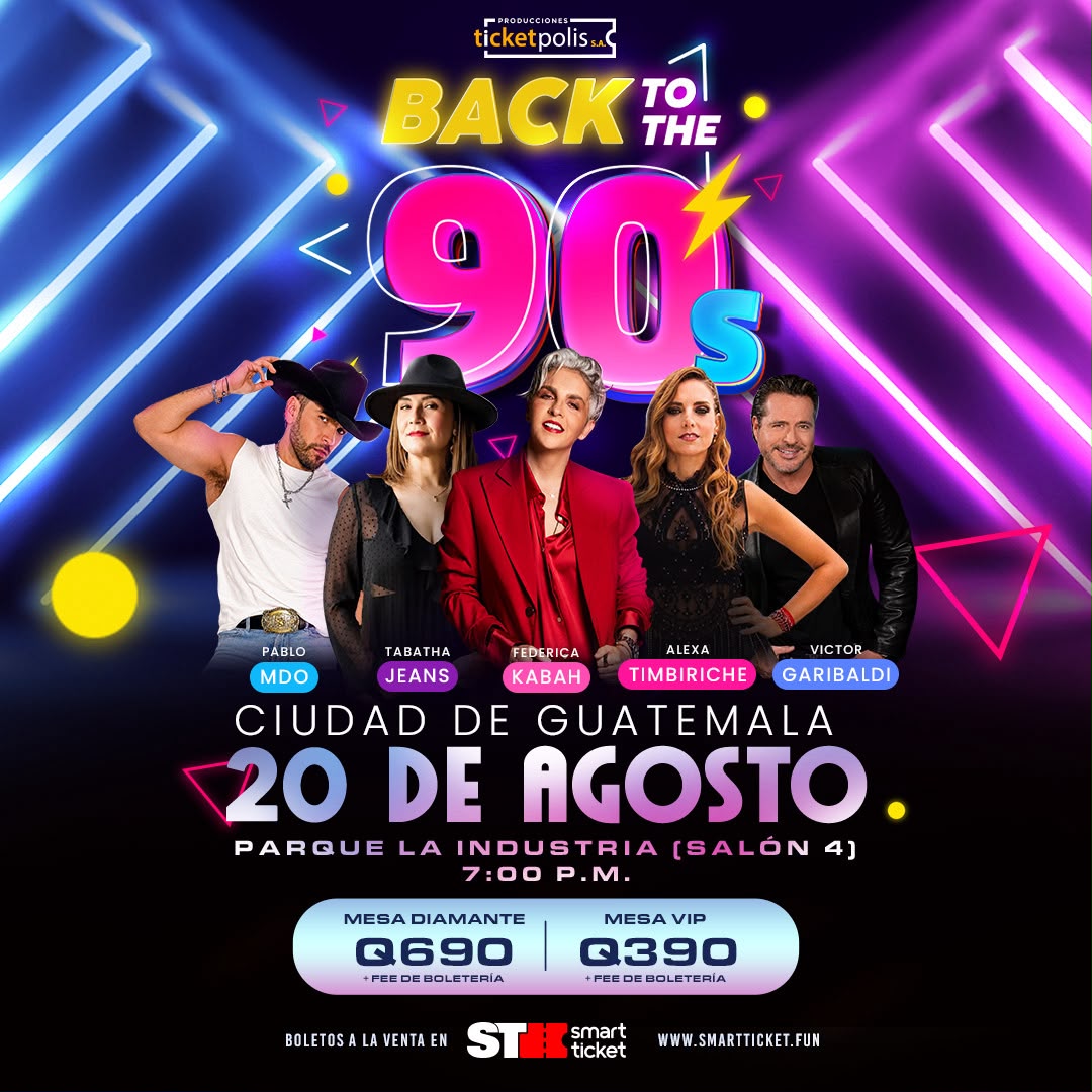 Back to the 90’s llega a Guatemala con las grandes estrellas del pop latino