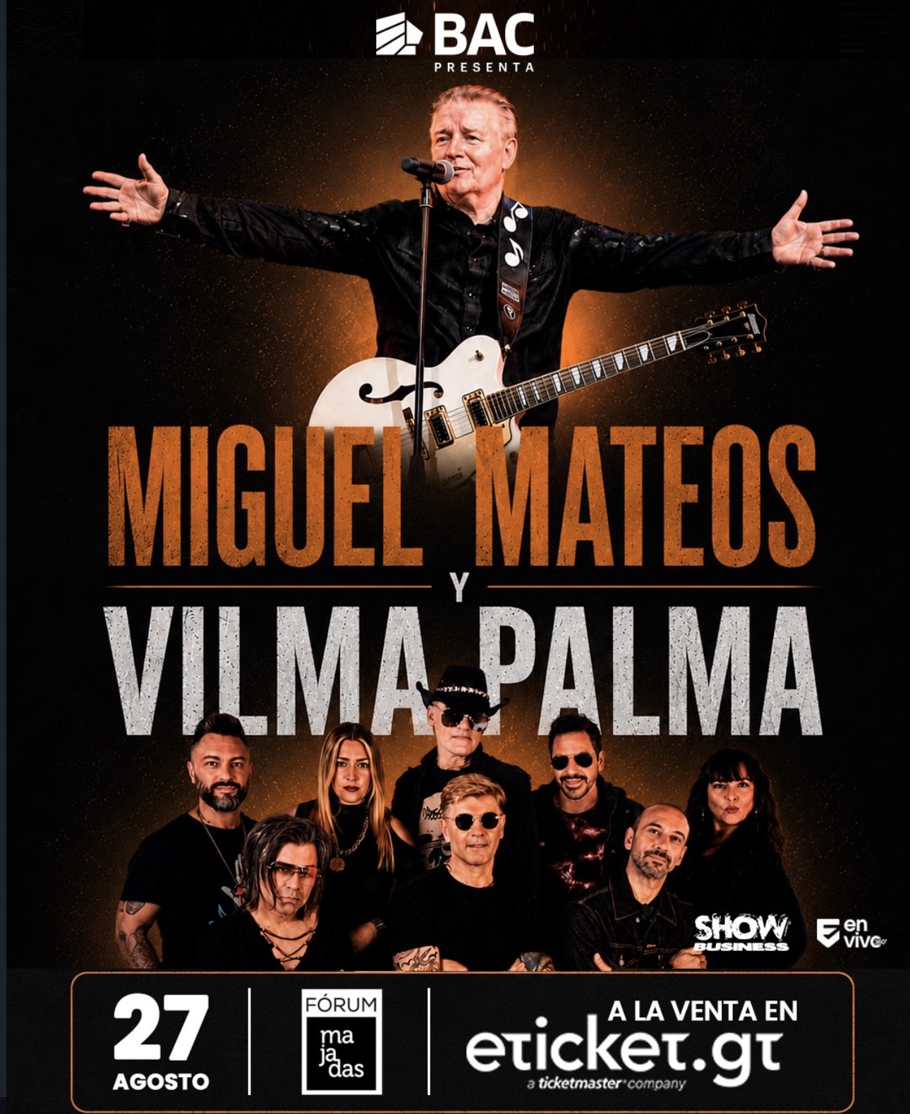 Miguel Mateos y Vilma Palma regresan a Guatemala con una noche dedicada al rock en español