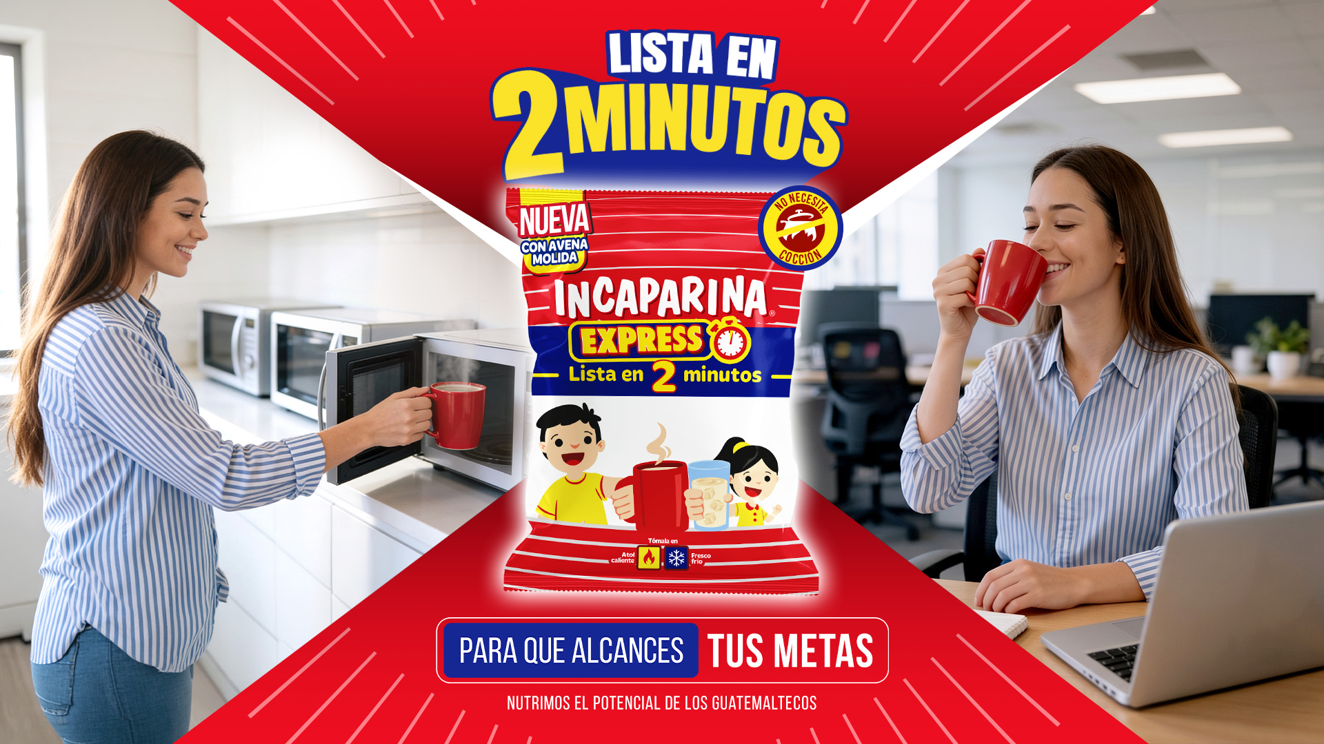 Incaparina Express: la nueva presentación que se prepara en 2 minutos y puede disfrutarse fría o caliente